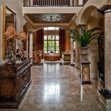 Custom ceiling designs and spanish plaster and custom glazed columns first floor view copy